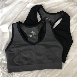 ❇️ 2 for 1 Deal! Black/Gray Racerback Sports Bras